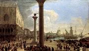 CARLEVARIS, Luca The Wharf, Looking toward the Doge-s Palace oil painting artist